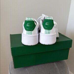 NWT Lacoste White and Green Sneakers